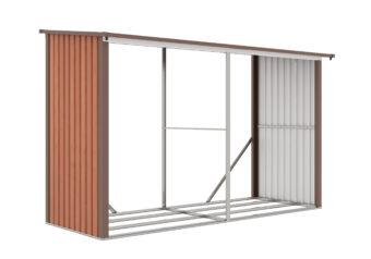 Prístrešok na drevo G21 WOH 682 – 302 x 119 cm, hnedý 2 Prístrešok na drevo G21 WOH 682 – 302 x 119 cm, hnedý 2