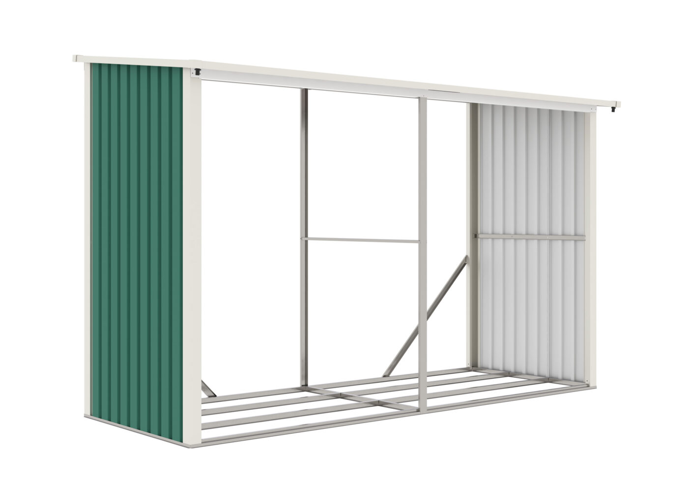 Prístrešok na drevo G21 WOH 682 – 302 x 119 cm, zelený Prístrešok na drevo G21 WOH 682 – 302 x 119 cm, zelený