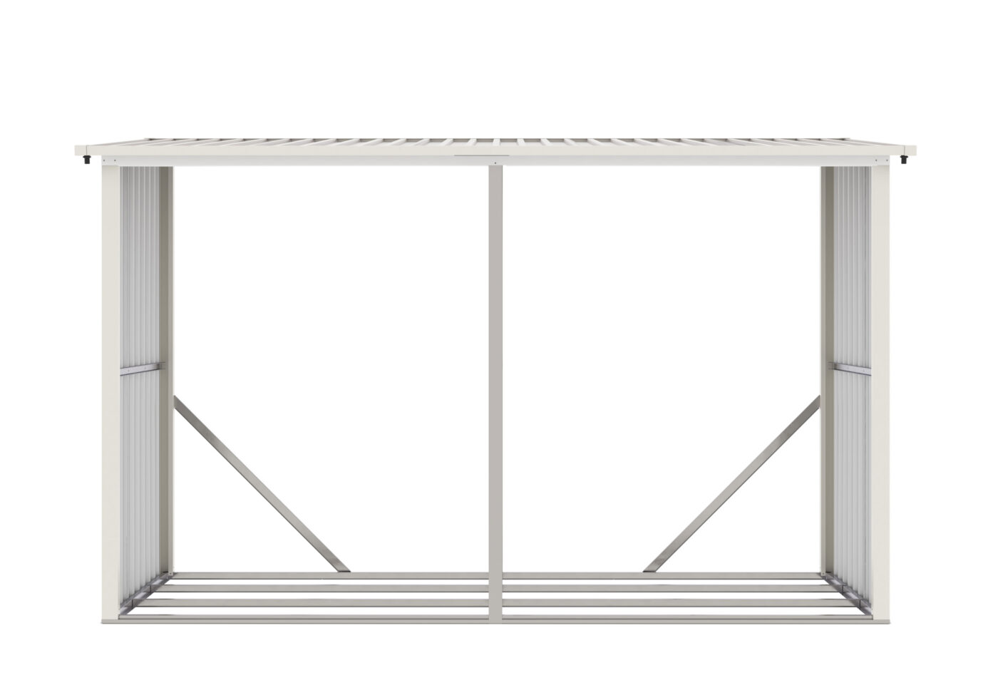 Prístrešok na drevo G21 WOH 682 – 302 x 119 cm, šedý 2