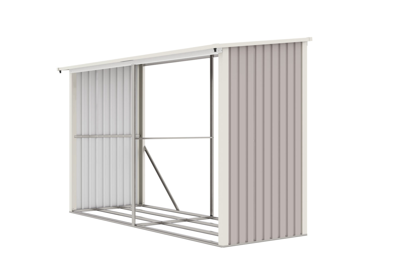 Prístrešok na drevo G21 WOH 682 – 302 x 119 cm, šedý 3