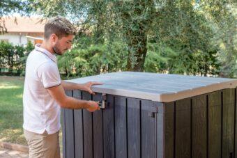 STORA WAY PLUS XL záhradná plastová skriňa, grafit 10