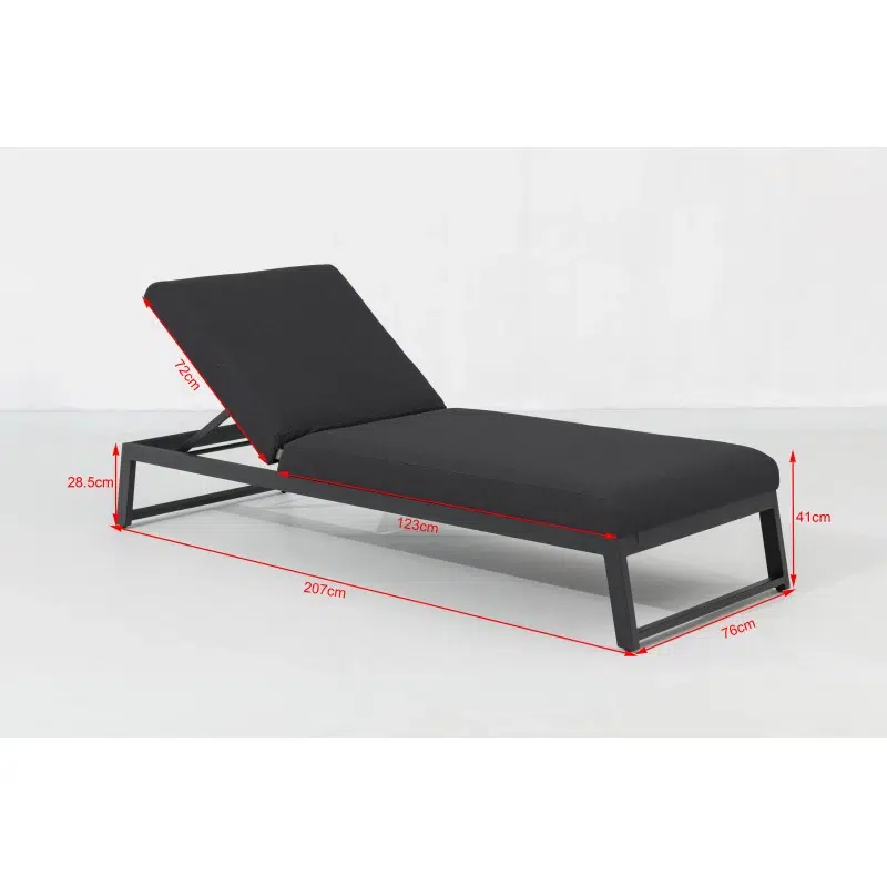 MELIA LIKA-TEX® antracit – luxusné záhradné ležadlo 3 MELIA LIKA-TEX® antracit – luxusné záhradné ležadlo 3