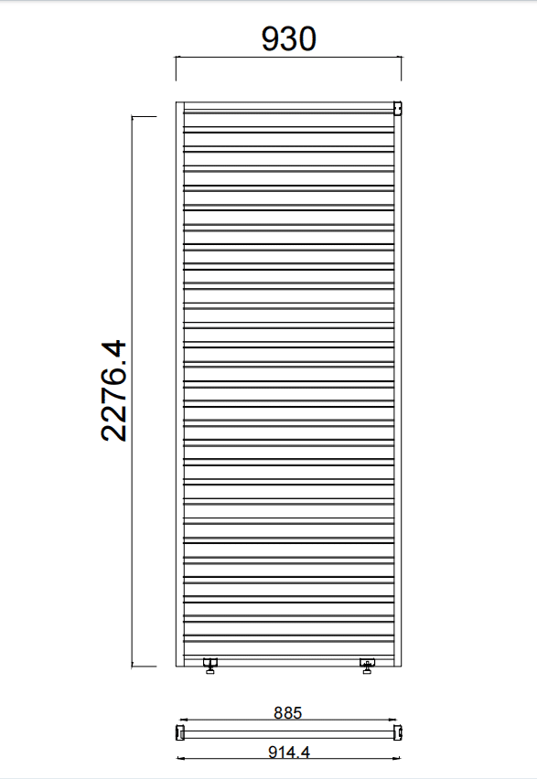 Panel zatienenia horizontálny 1m pre bioklimatickú pergolu 8 Panel zatienenia horizontálny 1m pre bioklimatickú pergolu 8
