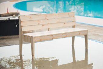 POOL drevená lavica prírodná 8 POOL drevená lavica prírodná 8