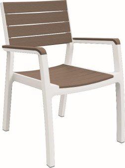 Záhradné kreslo Keter Harmony biele/cappuccino 5