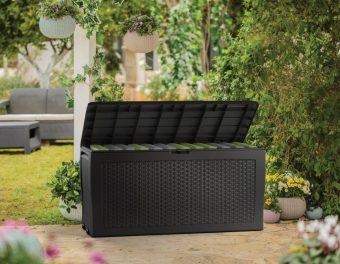 Záhradný box Samoa Rattan 270L grafitový 6