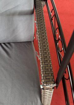 RATTAN záhradná hojdačka hnedá 6