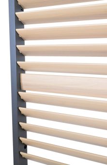 PANEL zatienenia WOOD, sklápacie lamely, horizontálny 1,3 m pre bioklimatickú pergolu 31