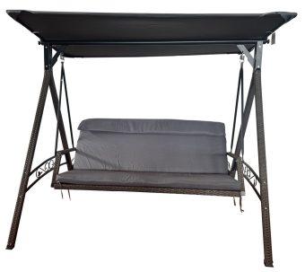 RATTAN záhradná hojdačka hnedá 5