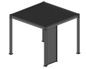 PANEL zatienenia, fixné lamely, horizontálny 1,3 m pre bioklimatickú pergolu 20