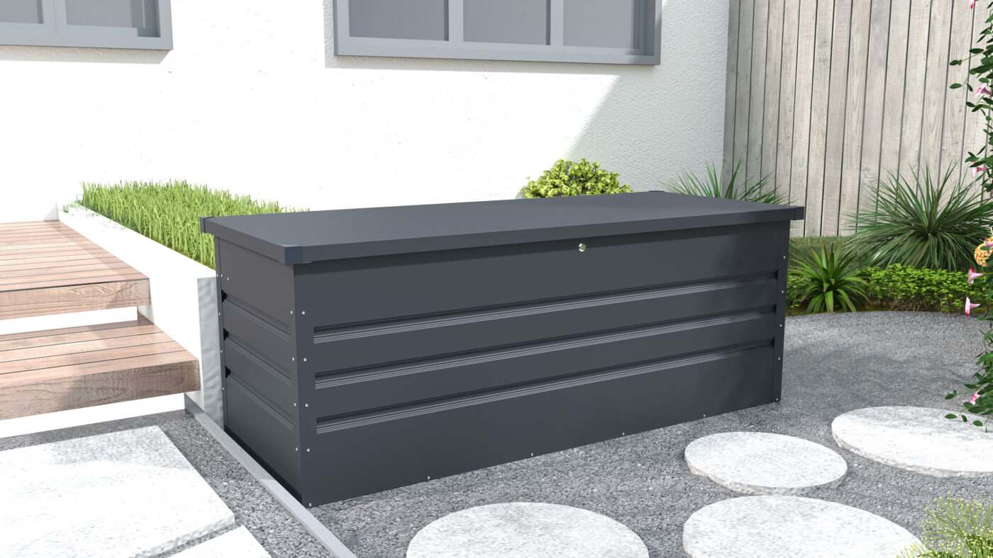 Záhradný box G21 Denver 560 L, antracitový plechový 4