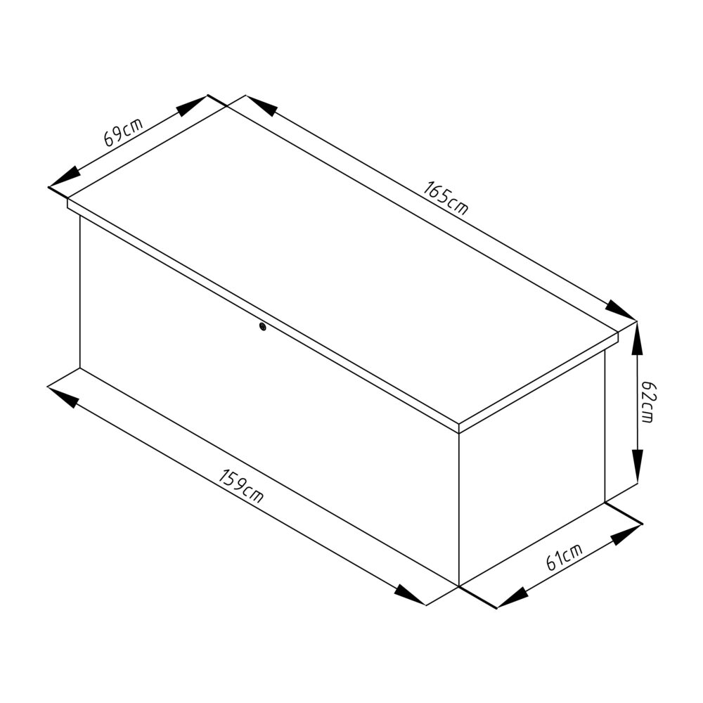 Záhradný box G21 Denver 560 L, antracitový plechový 5