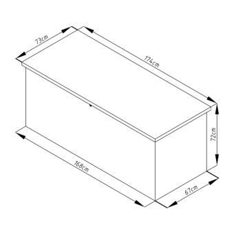 Záhradný box G21 Denver 770 L, antracitový plechový 11 Záhradný box G21 Denver 770 L, antracitový plechový 11