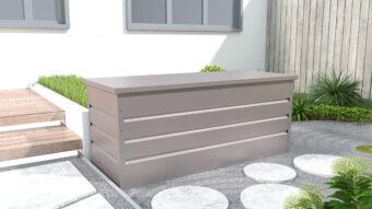Záhradný box G21 Denver 770 L, šedý plechový 10