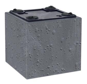 Kvetináč Prosperplast SIERRA SQUARE beton effect 38,5 cm čierny betón 7