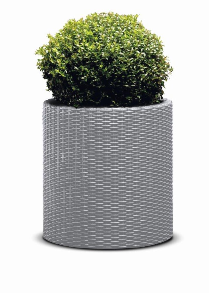 Kvetináč Keter Cylinder M Silver Grey 2