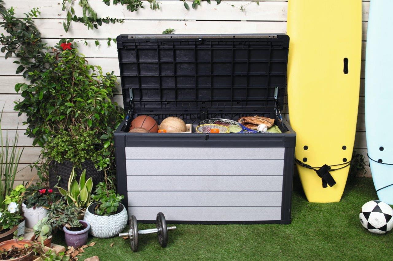 Záhradný box Keter Denali DuoTech 380L šedo-hnedý 3 Záhradný box Keter Denali DuoTech 380L šedo-hnedý 3