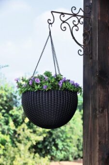 Kvetináč Keter Hanging Sphere grafitový 6 Kvetináč Keter Hanging Sphere grafitový 6