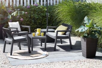 Záhradný nábytok Keter Emily Patio Set so sedákmi grafitová 5 Záhradný nábytok Keter Emily Patio Set so sedákmi grafitová 5