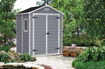 Záhradný domček Keter MANOR 6 x 5 DD šedý / biely 7