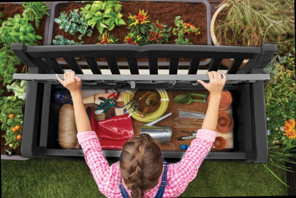 Záhradná lavica Keter Eden Garden Bench 265L šedá 3 Záhradná lavica Keter Eden Garden Bench 265L šedá 3
