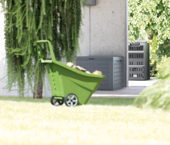 Záhradný box Prosperplast WOODEBOX antracit 140L 6