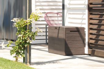 Záhradný box Prosperplast WOODEBOX hnědý 190L 4