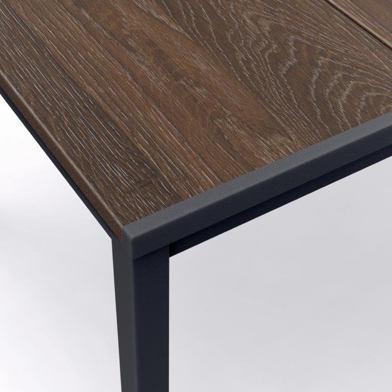 Záhradný stôl Keter Porto 160 walnut black steel 2 Záhradný stôl Keter Porto 160 walnut black steel 2