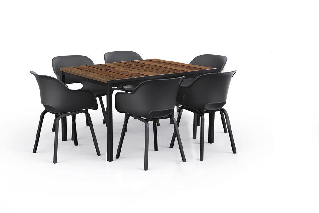 Záhradný stôl Keter Porto 160 walnut black steel 4 Záhradný stôl Keter Porto 160 walnut black steel 4