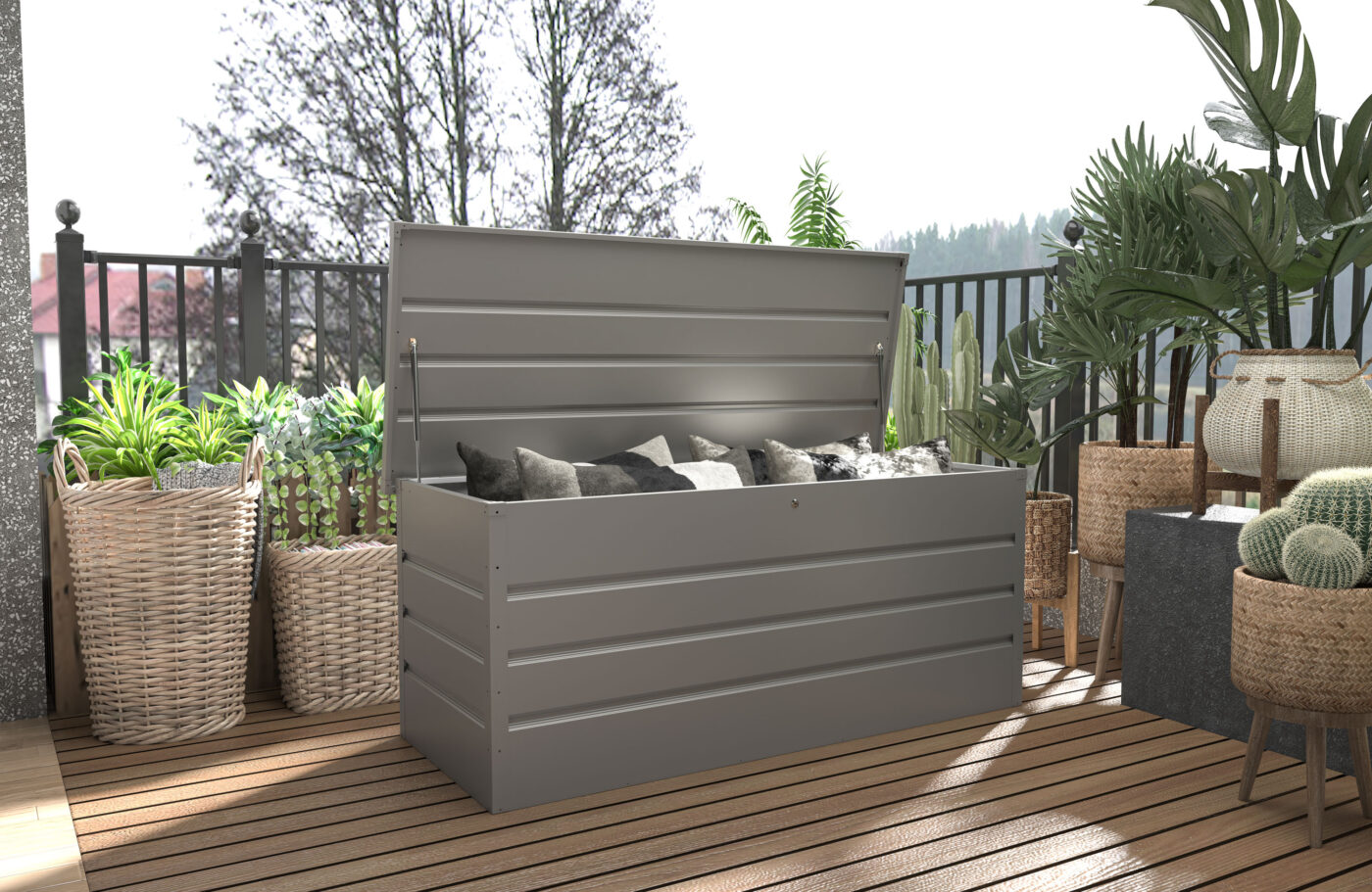 Záhradný box G21 Denver 770 L, metalický šedý plechový 4 Záhradný box G21 Denver 770 L, metalický šedý plechový 4