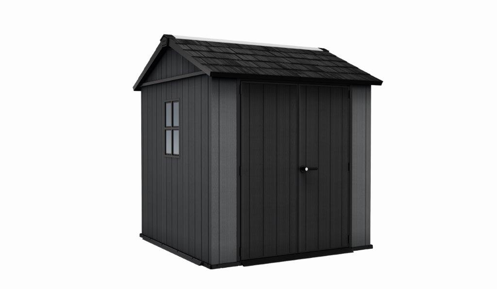 Záhradný domček Keter Newton Plus wide 7×7,5 šedý, s podlahou 2 Záhradný domček Keter Newton Plus wide 7×7,5 šedý, s podlahou 2
