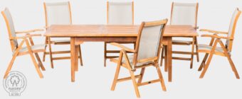 ELEGANTE set V – teaková jedálenská zostava 3