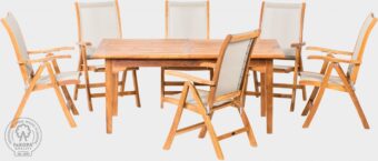 ELEGANTE set V – teaková jedálenská zostava 4