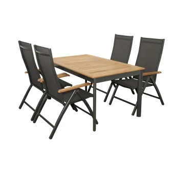 Záhradná sedacia súprava CONCEPT TEAK FSC® 4+1, hliník/teakové drevo 13