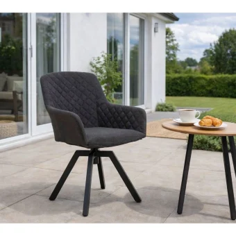 Otočné záhradné kreslo PARIS LIKA-TEX® antracit 14 Otočné záhradné kreslo PARIS LIKA-TEX® antracit 14