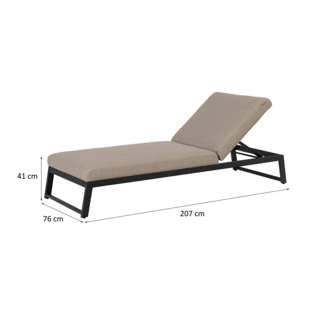 MELIA LIKA-TEX® moka – luxusné záhradné ležadlo 6