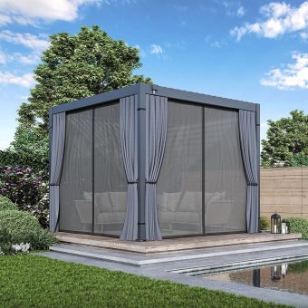 Set závesov a moskytiér pre pergolu ECO 4×3 m 5