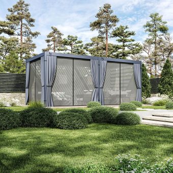 Set závesov a moskytiér pre pergolu ECO 6×3 m 5