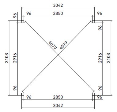 METTA oceľový prístrešok na auto 5,5 x 3,2 m 9 METTA oceľový prístrešok na auto 5,5 x 3,2 m 9